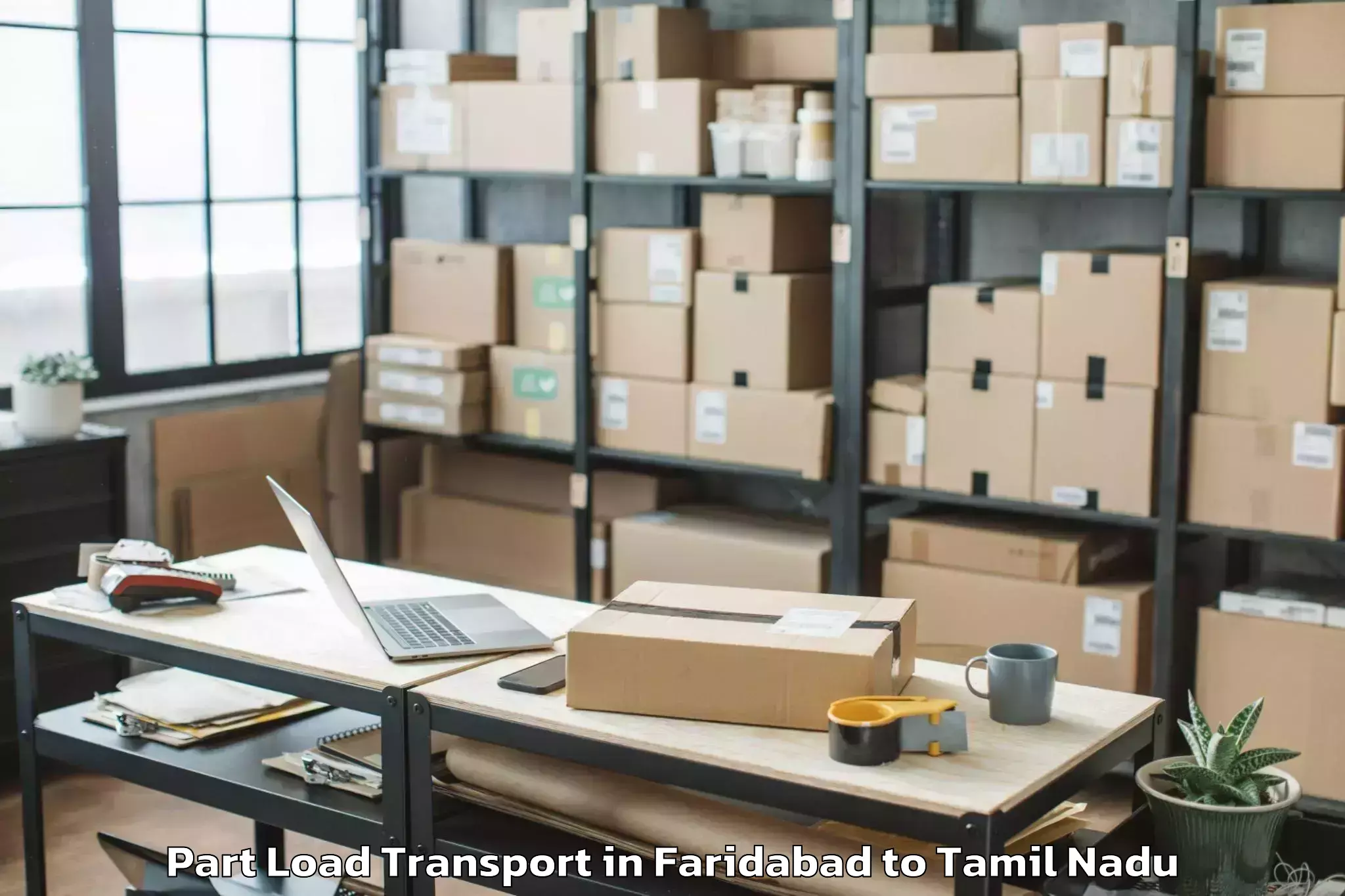 Easy Faridabad to Sholinganallur Part Load Transport Booking